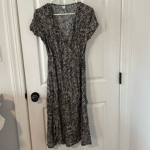 Animal print wrap dress